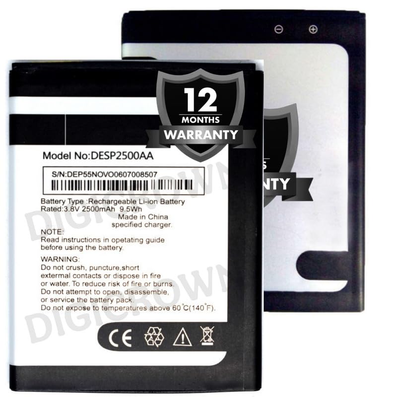 Image of Original DESP2500AA Battery Compatible for Panasonic P55 Novo - (2500mAh) - 1 Year Warranty