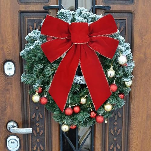 Lazos de terciopelo TONIFUL 9 x 12 pulgadas para decoración de árbol de Navidad y fiestas 7