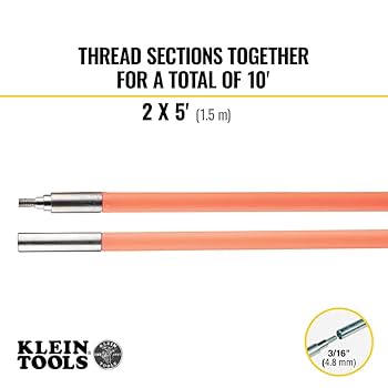 Klein Tools 50103 Lo-Flex Glow Fish Rod with Splinter Guard