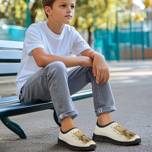 Girls Otter Sneakers Breathable Mesh Running Shoes Lightweight Slip on Tennis Shoe Casual Flats4