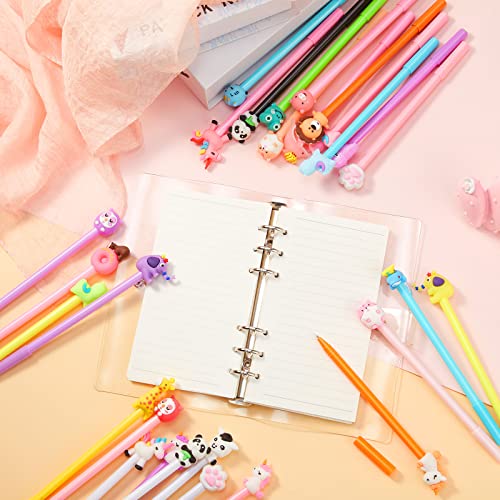Marspark 80 Pcs Cute Pens Bulk Fun Cartoon Black Gel Ink Cool Animal Pens for Kids 28 Styles Assorted Style Novelty Rollerball Cartoon Stationery for Office Back to School Gifts Student Prizes - Image 6