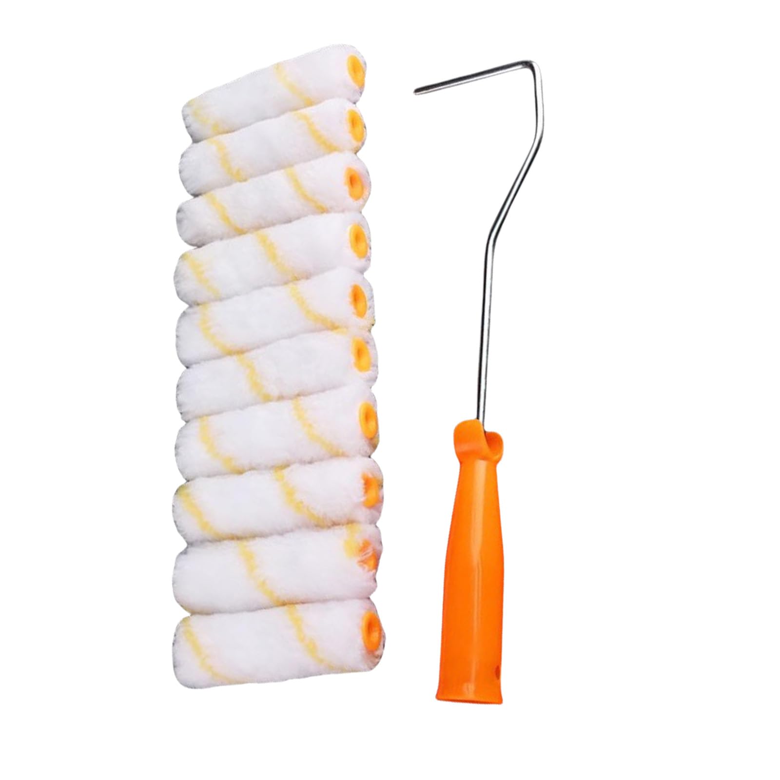 LIUZIKUN 10Pcs Paint Roller Thumb Roller Cores Small Corner Latex Paint Roller Cores Small Roller Bracket Polyester Blend