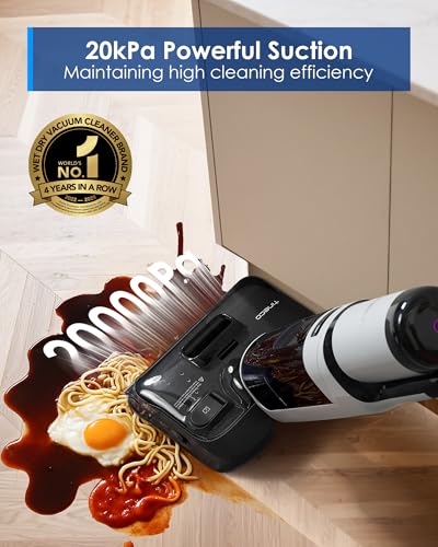 Image of Tineco Floor ONE i5 Stretch Plus 2 Smart Cordless Wet & Dry Vacuum Cleaner & Mop for Hard Floors, 180 Flat Design, Clean Tough Stains & Pet Hair, Self-Cleaning Brush, 2 Yr Warranty