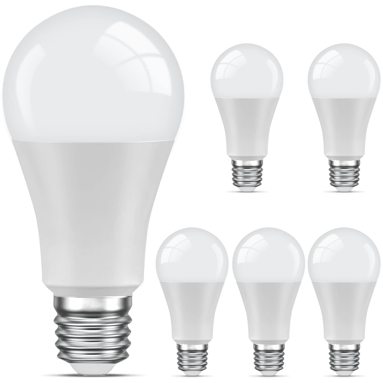 Bombillas LED E27 para un salón acogedor, pack de 6 bombillas clásicas de 2700K