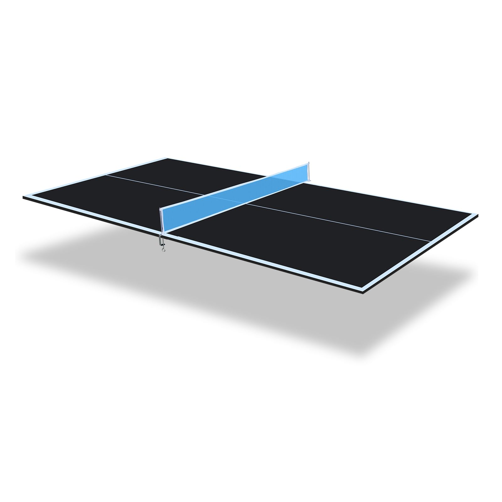Photo 1 of ***FACTORY SEALED ***7/8/9ft Mid-Size Ping Pong Conversion Top with Net Set for Billiard and Pool Tables - Regulation Top Converts Billiards into Ping Pong Table Blue/Green/Black (Black, 7 FT)