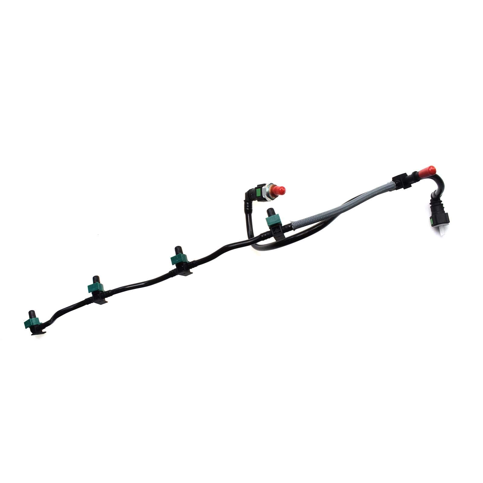 eGang Auto Nuevo Tubo de Retorno de inyector de Combustible AP02 + Clips 1574.L4 1473393 1383595 6C1Q9K022AG, 9660645280,1574.L4,1574L4 para Citroen Jumper Autobus/Citroen Jumper Box 2006-