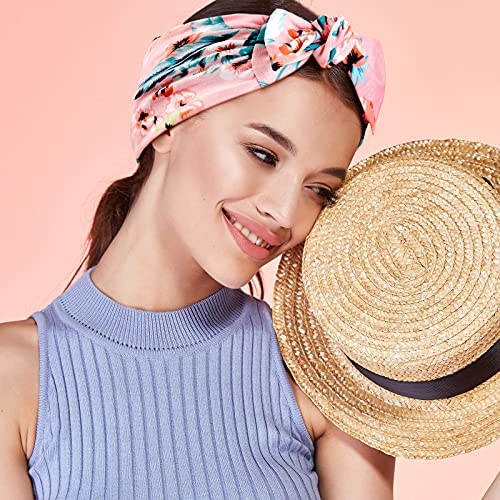 Image of WILLBOND 6 Pcs Tie Headband for Women Adjustable Bandana Sports Head Scarf | Boho Style, Knotted African Turban Hairband, Elastic Non Slip Wide Headband, for Running Hiking Cycling Yoga Workout