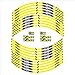 PSLER® Motorrad Felgenrandaufkleber Rim Stripes Aufkleber für TMAX (Gelb)