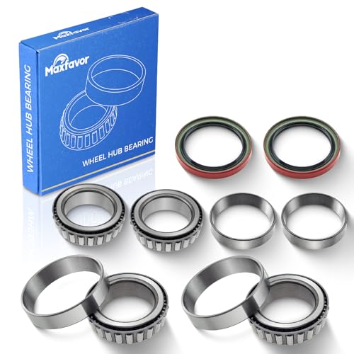 Maxfavor 8PCS Front Wheel Bearing and Hub Assembly Fit for Jeep CJ5 1977-1983/Jeep CJ7 1977-1983/Jeep Scrambler 1981-1983 2.5L 3.8L 4.2L 5.0L / WTA35 WTLM102949 WTLM102910 WS4131