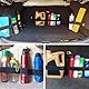 CUINIUNAID Kofferraum Organizer Klett Auto Kofferraum Organizer Klettbänder Auto Organizer Kofferraum Kofferraumtasche zur Befestigung von Gegenständen und Auto Feuerlöscher (40CM, 60CM, 80CM)