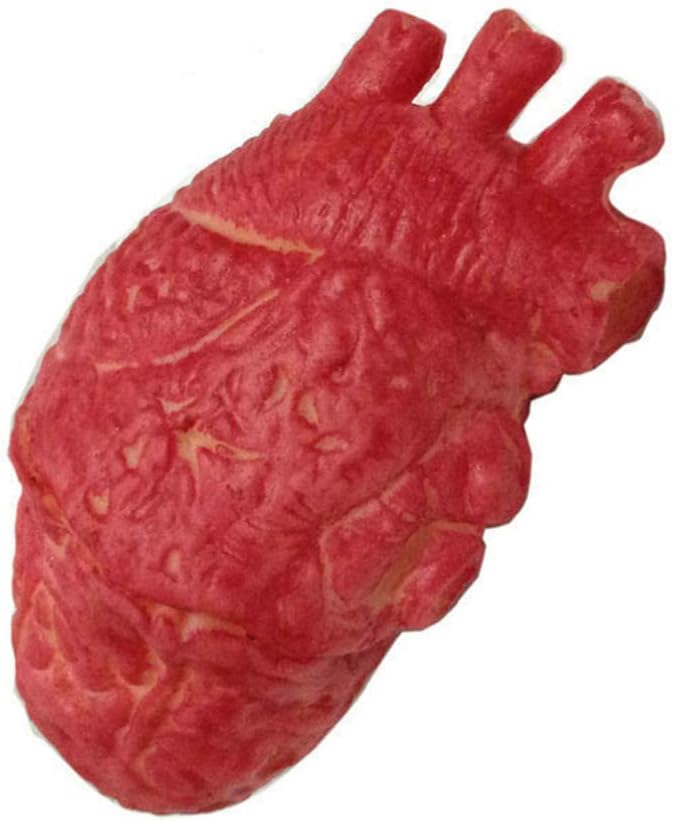 NUOBESTY Scary Simulation Heart Halloween Prop Realistic Human Organ Decoration for Haunted House Party Prank Toy 5.5X3.1X2.4 Inch