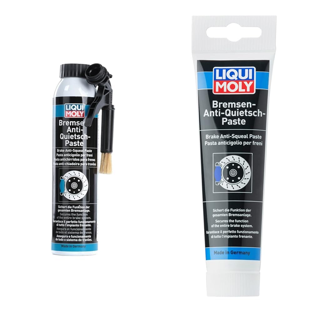 LIQUI MOLY Pasta antichirridos para frenos (lata con pincel) | 200 ml | Pegar | 3074 & Pasta antichirridos para frenos | 100 g | Pegar | 3077