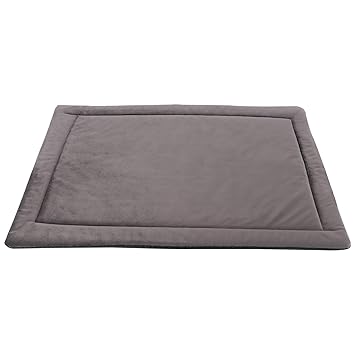 Vetasac Soft Dog Mat Bed Crate Mat for Dogs and Cats Machine Washable Dog Sleeping Mattress with Non-Slip Bottom XB002 (74x53cm, Light Brown)