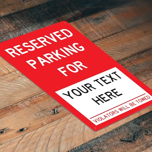 image for ArkWisdom Reserved Parking Sign, Personalized Text - Premium Aluminum,
