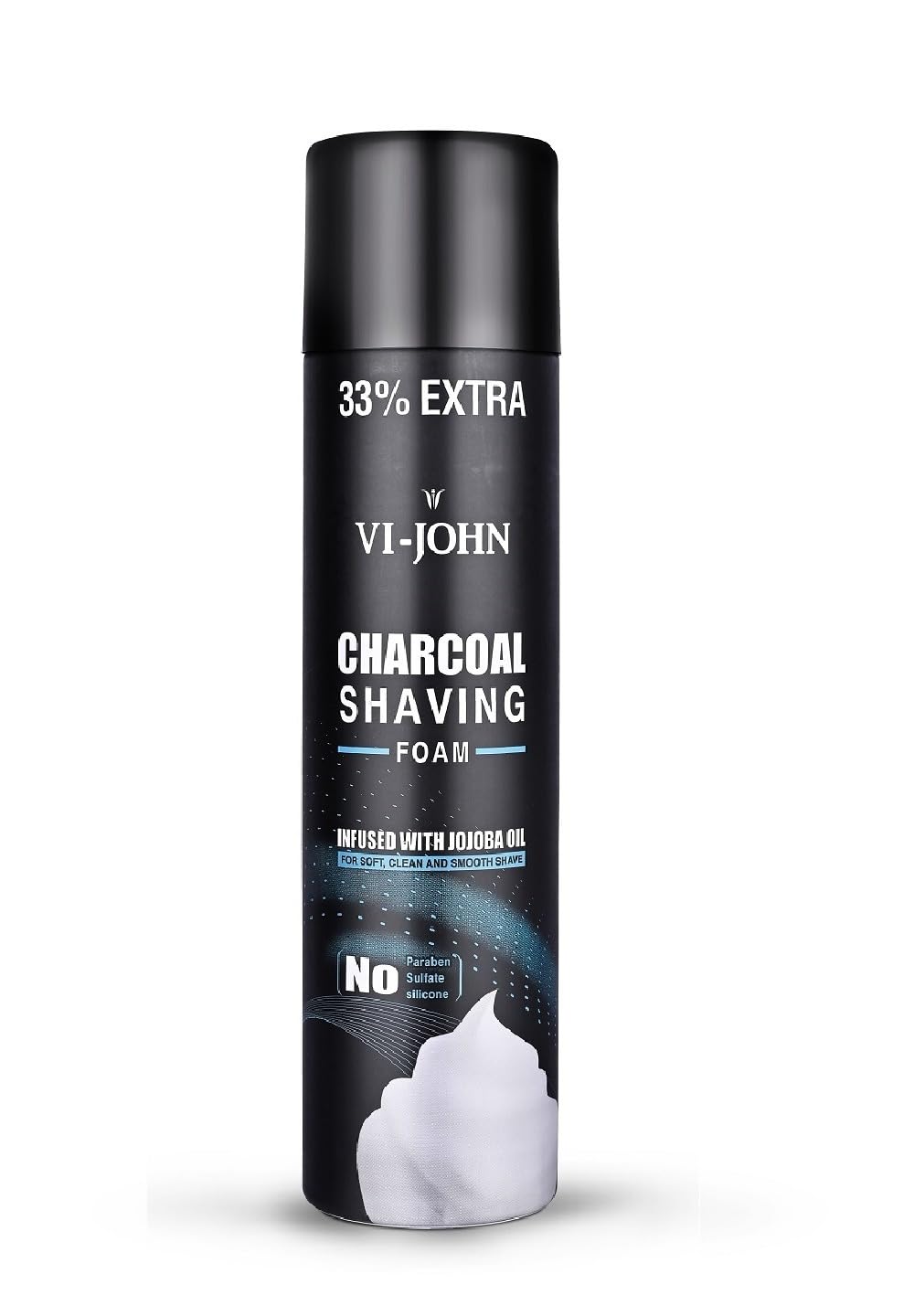 VI-JOHN Charcoal Shaving Foam Infused with Jojoba Oil For Soft, Clean & smooth Shave 300gm (Pack of 1) (B0CM9C7MGQ) Amazon Price History, Amazon Price Tracker