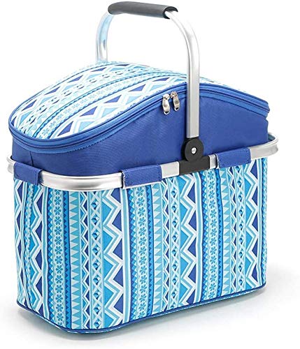 26L Portable Collapsible Insulation Backpack, Suitable for Four-person Suit, with Insulated Waterproof Bag，for Men Women to Beach/Picnic/Camping/Hiking/Day Trips (Blue)