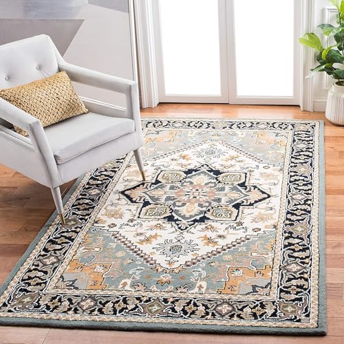 Image of Carpet Mahal Handmade Handwoven Tufted Made of 100% Soft Blended Wool Export Quality Carpets with 1 Inch Thickness (7x10 Feet) Color Multi