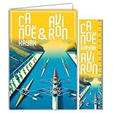 Carte format fermé 11,5x17cm ; format ouvert 23x17cm ; Enveloppe 12x17,5cm