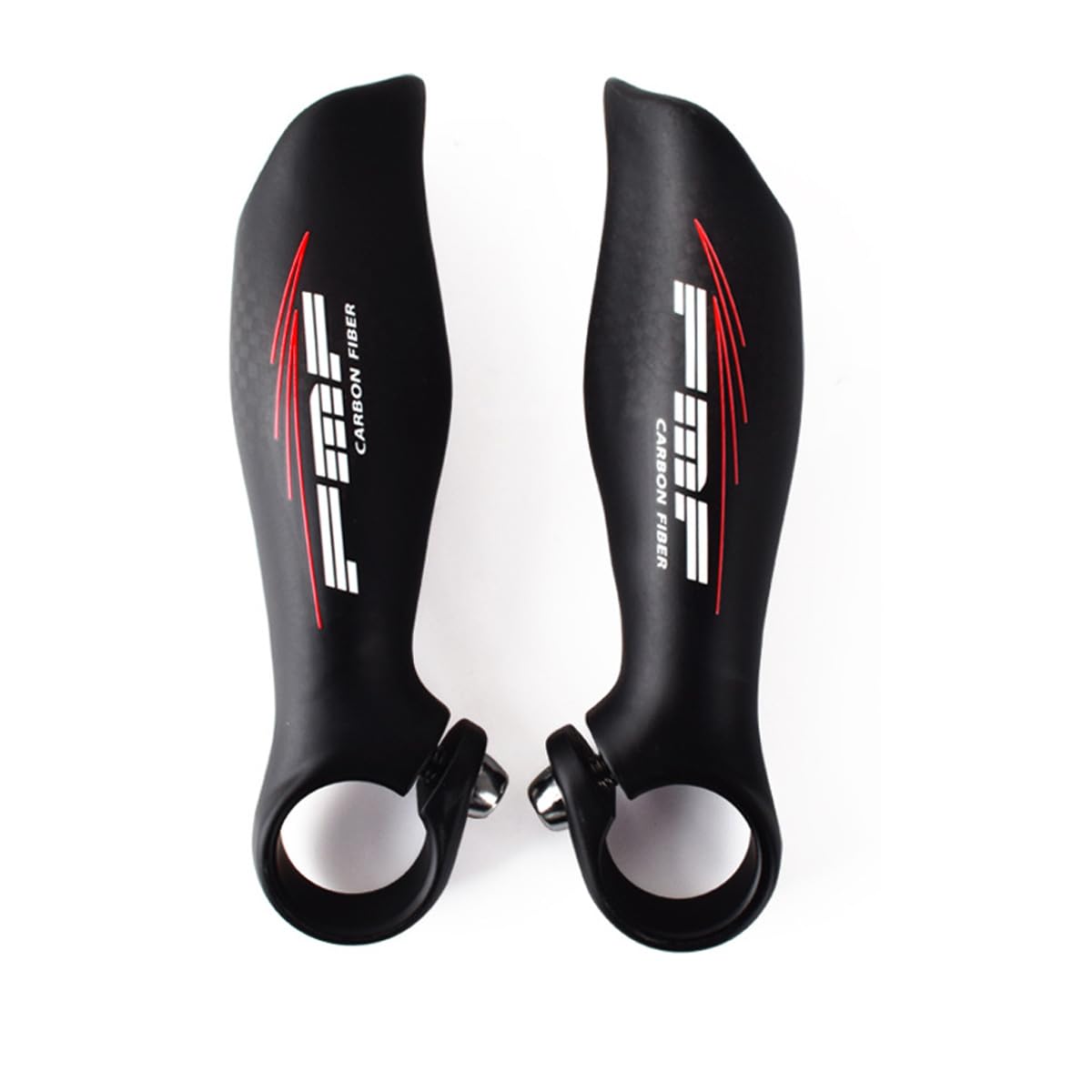 Carbon Fahrrad Bar Ends - Ergonomische Daumenmulde & Griffoptimierung - 22,2mm Klemmung - Für MTB/Rennrad (Schwarz)