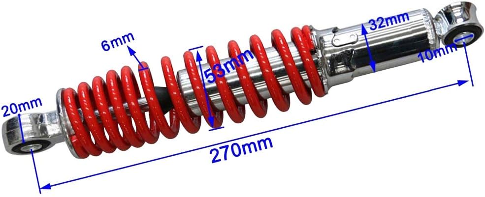 270mm Front Shock Absorber | Spring Assist Loaded Carrier Shocks for 110cc 125cc ATV QUAD
