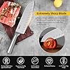 Knife Set, 16 Pieces Kitchen Knife Set with Wood Block, Chef Knife with 6 Pieces Steak Knife, High Carbon Stainless Steel Japanese Knives for Multipurpose Cooking