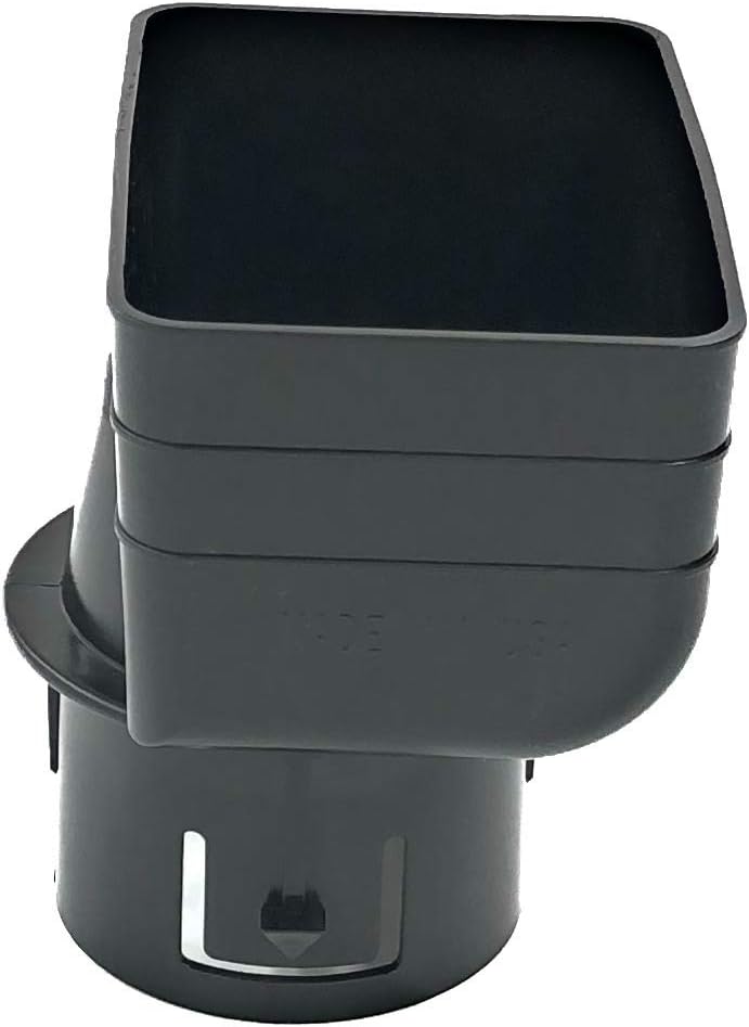 3x4-3 (Black) Plastic Universal Downspout to Drain Pipe Tile Adapter (6 pack)