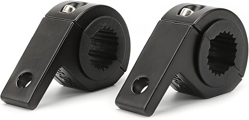 2 PCS Light Mounting Bracket Kit, Aluminum Light Bar Mount Clamp for Bull Bar, Roof Rack, Roll Cage, Horizontal Bar, Fits 0.87"-1.18" Tubes for Truck ATV UTV Motorcycle (Black)