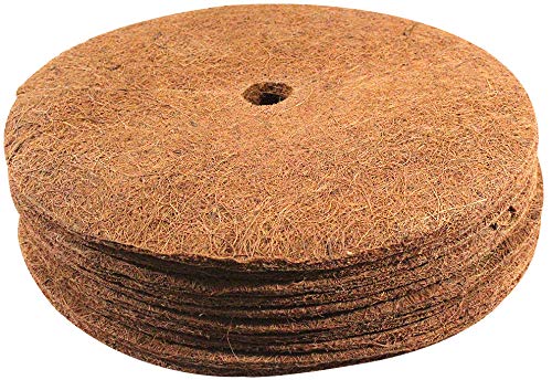 Envelor Coco Coir Mulch Disc Plant Cover Coconut Fibers Natural Mat Weed Control