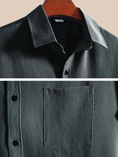 Image of Tee Projekt Solid Shirt for Men's ||Pop corn Shirt|| Solid Shirt for Men's|| Casual Shirt for Men||Half Sleeve Spread Collar Shirt for Men