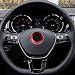 etopmia Aluminium Trim Car Steering Wheel Logo Sticker fit VW Volkswagen Golf 6 Golf 7 Polo Tiguan Passat B7 Touran Scirocco Beetle
