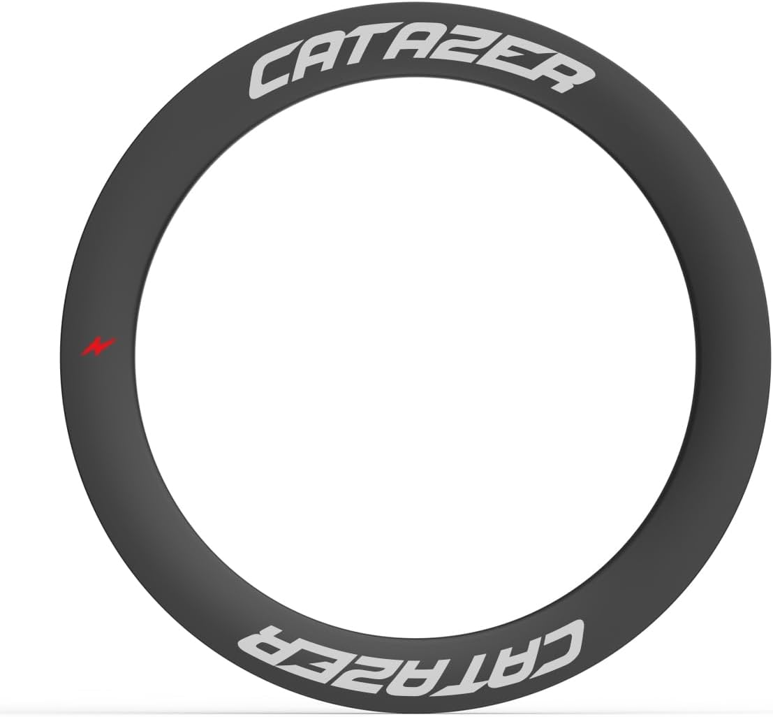 700C Road Bike Rim, CATAZER Carbon Fiber 25mm Width 55mm Depth Customized Weave UD/3K/UD Bowknot Asymmetric Rim for Cycling Racing