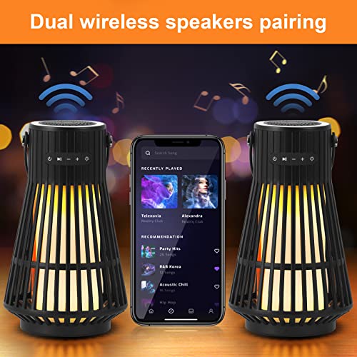 Tesoorda Outdoor Bluetooth Flame Speaker 2Pack Waterproof with Torch Light - image 4