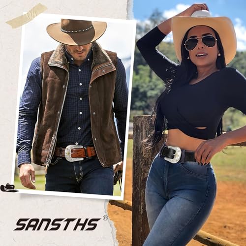 SANSTHS 2 Pack Vintage Cowboy Belt3