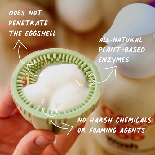 Image of GoodEgg Egg Wash Natural Enzyme Wash Spray with Foaming Pump, Refillable 12floz Bottle, Chicken Egg Cleanser, Coop Accessories, As Seen On Shark Tank