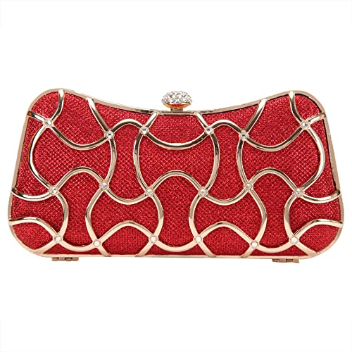 Fawziya Evening Clutch Rhinestone Ring Handle Velvet Novelty Purses For Women Formal