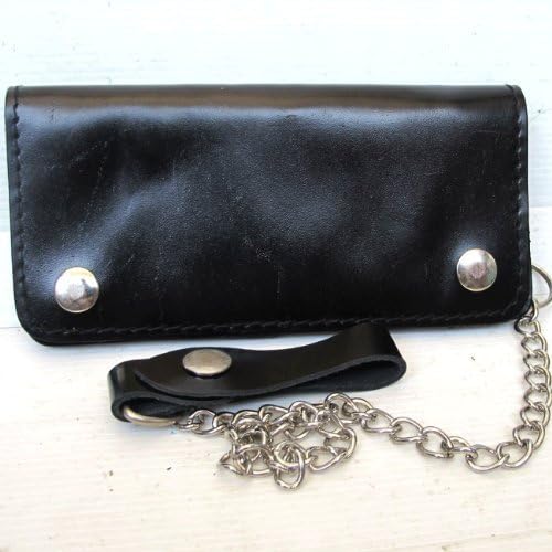 HelloHappiness BOB MARLEY ONE LOVE GENUINE COWHIDE LEATHER BIFOLD CLUTCH WALLET WITH CHAIN SIZE = 4.0 x 8.0 INCHES by HelloHappiness