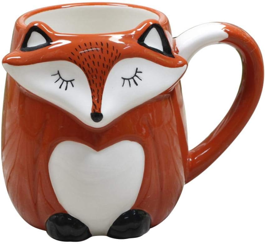 Amazon.com: Teagas Elegant Pink Cherry Blossom Fox Ceramic Fox Coffee ...
