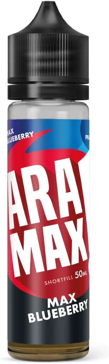 ARAMAX Vape Liquid - Max Blueberry | Shortfill Format: 50ml e-Liquid in a 60ml Bottle | No Nicotine