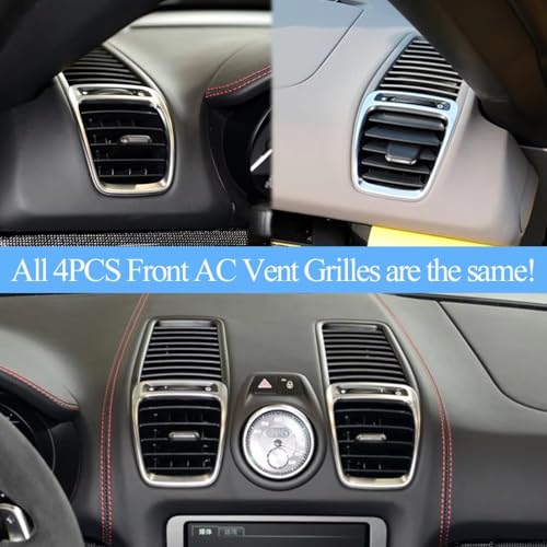 Grille aération climatisation tableau bord Boxster 981 couvercle panneau console beige - 7