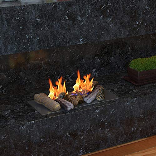 Regal Flame 9 Piece Petite Set of Ceramic Wood Gas Fireplace Logs Logs for All Types of Indoor, Gas Inserts, Ventless & Vent Free, Propane, Gel, Ethanol, Electric, or Outdoor Fireplaces & Fire Pits. - Thumbnail 4