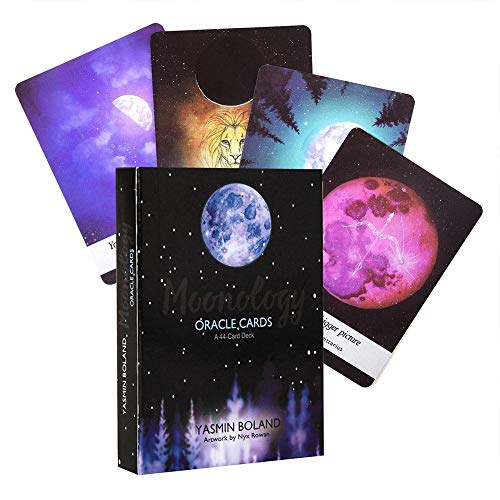 Juego de 44 tarjetas de Tarot y manual de instrucciones (idioma español no garantizado) para tarjetas de Moonology Oracle.