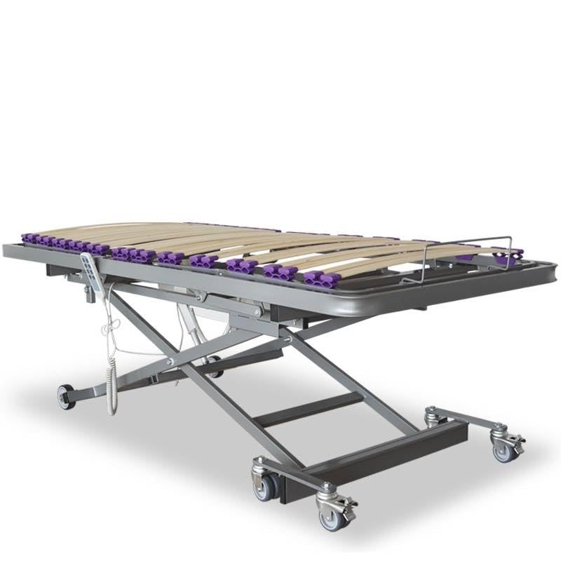 VentadeColchones - Cama Articulada Geriátrica con Carro Elevador de Baja Altura, Sin barandillas, de Medida 90 x 190 cm, con Bote de Grasa y Servicio de Subida y Montaje