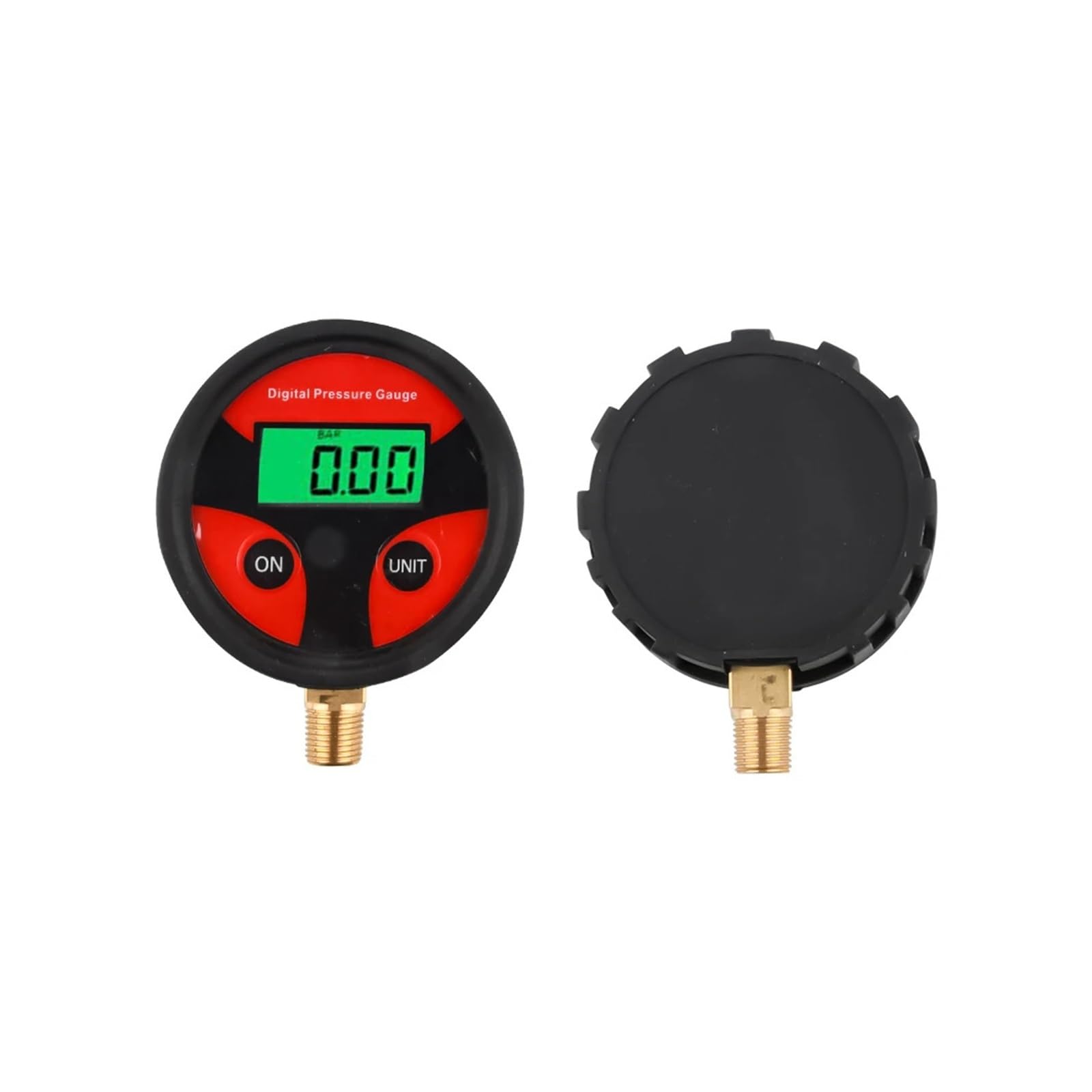 Manometro digitale LCD pneumatici 0-200PSI con luce a LED auto, camion, moto(Rot)