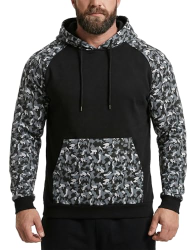 Image of Uyvora FR Hoodies for Men 7.5oz Flame Resistant Jacket NFPA 2112 Fire Retardant Welding Sweatshirts Pullover Black L