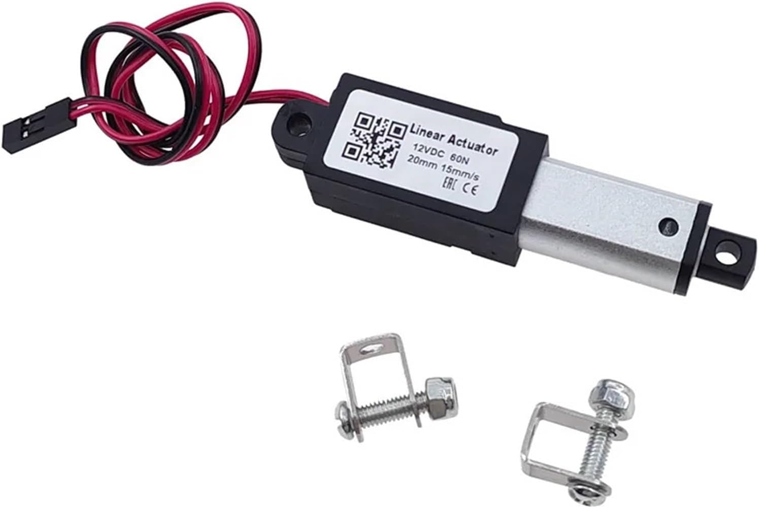 1pc Micro Linear Actuator 12V Motor 10/15/20/25mm Stroke Mini Electric Push Rod Putter for Remote Controls Home Automation(150N 4mm s,25mm stroke)