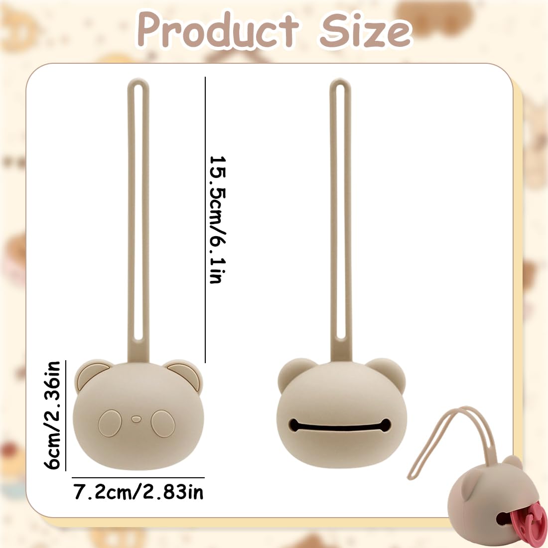 Boîte à tétine en silicone portable pour bébé voyage, rangement de sucette