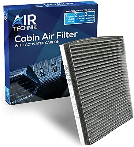 AirTechnik CF10735 Cabin Air Filter w/Activated Carbon | Fits Select 2011-2014 Genesis G70 G80 G90 GV70 GV80, Hyundai Equus, Genesis/Kia K900, Stinger, Telluride - 97133-3M000
