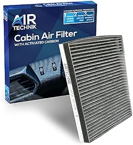 AirTechnik CF10735 Cabin Air Filter w/Activated Carbon | Fits Genesis G80/G90 17-20, GV80 2021, Hyundai Equus 11-16, Genesis 09-16, Santa Fe 19-20 / Kia K900 19-20, Stinger 18-22, Telluride 20-21