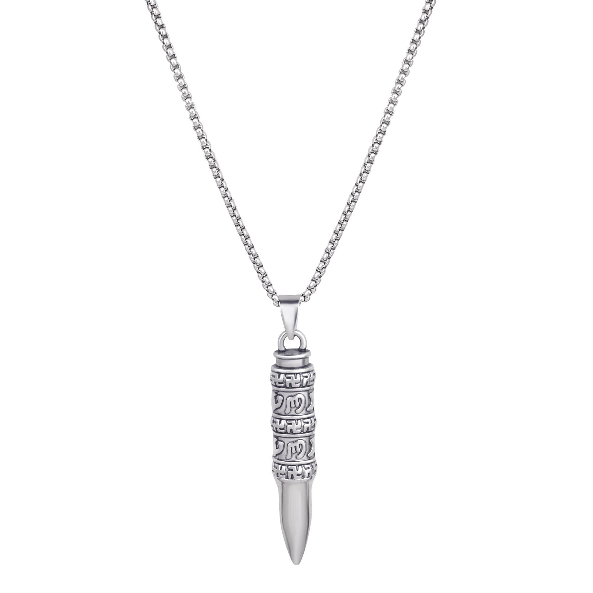 atasi international Stainless Steel Pendant Chain for Men, Silver Pendant Necklace for Men and Women Ideal for Casual Outings, Birthday Gift for Men/Boys, Anniversary Gift for Husband-picture-54