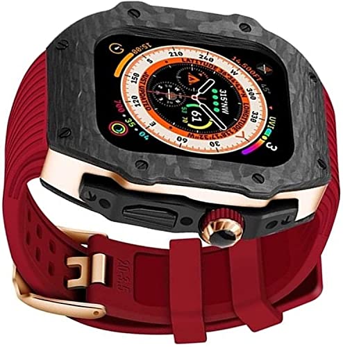 Correa deportiva a rayas de silicona resistente para Apple Watch 49mm y 45mm